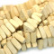Natural White Wood Triangle Nugget Beads