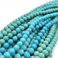 Reconstituted Turquoise Matte 6mm Round Beads