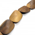 Robles Large Flat Twist Wood Beads