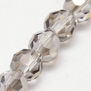Gainsboro 6mm Faceted Round Glass Beads