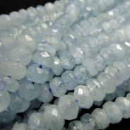 Aquamarine 5x8mm Faceted Rondelle Beads