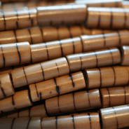 Bamboo Beads Burned Stripe 4mm