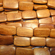 Bayong Flat Rectangle Wood Beads