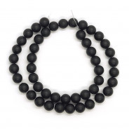 Black Onyx Matte 8mm Round Beads