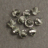 Swarovski® 4mm Black Diamond Bicone Beads (Pack of 10)