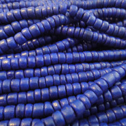 Coco Royal Blue 4x6mm Wood Beads
