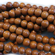 Nangka (Darker) 10mm Round Wood Beads