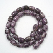 Lepidolite 9x12mm Drum Beads