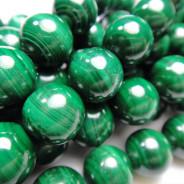 Malachite 10mm Round Beads