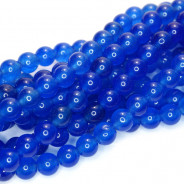 Malay Jade Blue 6mm Round Beads