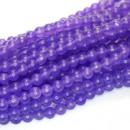 Malay Jade Light Purple 4mm Round Beads