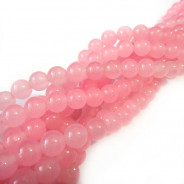 Malay Jade Light Rose Pink 6mm Round Beads