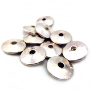 Tibetan Silver 11.5mm Plain Saucer Beads (10 Pack)