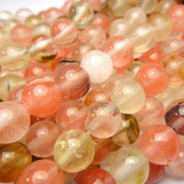 Mixed Colour Cherry Quartz 8mm Round Beads