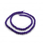 Malay Jade Amethyst Faceted 4mm Round Beads