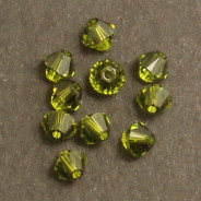 Swarovski® 4mm Olivine Bicone Xilion Cut Beads (Pack of 10)