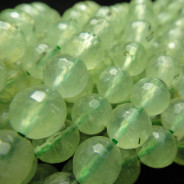 Prehnite Faceted 8mm Round Beads