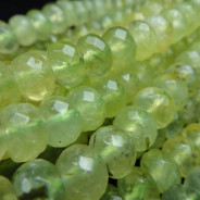 Prehnite Faceted 5x8mm Rondelle Beads 
