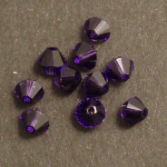 Swarovski® 4mm Purple Velvet Bicone Xilion Cut Beads (Pack of 10)