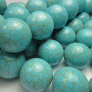 Reconstituted Turquoise 20mm Round Beads