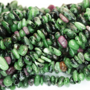 Ruby Zoisite Chip Beads