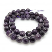 Sage Amethyst 10mm Round Beads