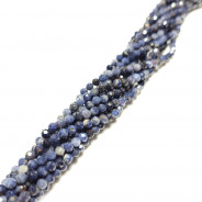 Sapphire 3.5mm Faceted Round Beads