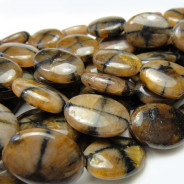  Staurolite (Chiastolite) Oval 13x18mm Gemstone Beads 