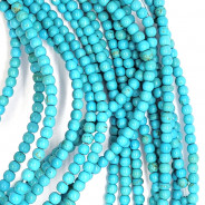 Synthetic Turquoise 4mm Round Beads