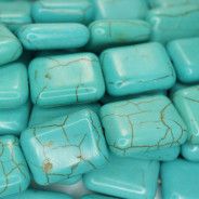 Reconstituted Turquoise 20x15mm Rectangle Beads