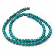 Stabilised Turquoise 4mm Round Beads