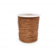 Tan Waxed Cotton Cord 1mm 90M Roll