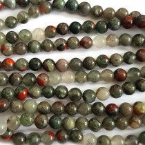 African Bloodstone 8mm Round Beads