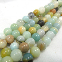 Multicolour Amazonite 6mm Round Beads