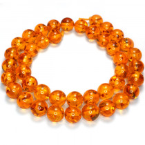 Imitation Amber 10mm Round Beads