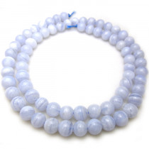 Blue Lace Agate 6mm Round Beads