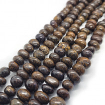 Bronzite Center Drilled Nugget Beads