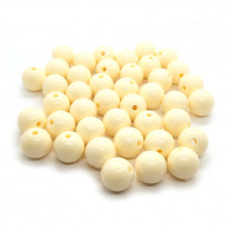 Cream Acrylic Bubblegum Beads 16mm