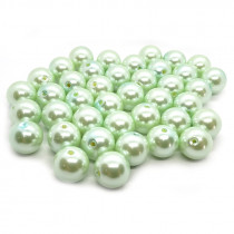 Sea Foam Imitation Pearl Acrylic Bubblegum Beads 16mm