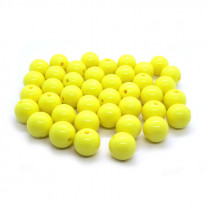 Yellow Acrylic Bubblegum Beads 16mm