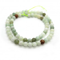 Natural Burmese Jade 6mm Round Beads 