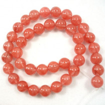 Cherry Quartz 10mm Round Beads