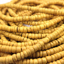 Coco Golden Yellow 4x6mm Wood Beads 