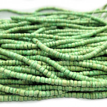 Coco Lime Green 3x4mm Wood Beads