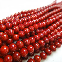 Red Coral 4mm Round Beads