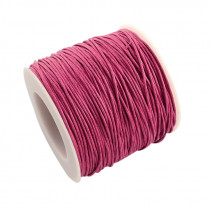 Hot Pink Waxed Cotton Cord 1mm 90M Roll