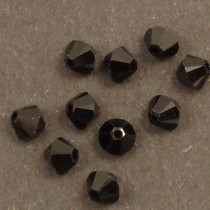 Swarovski® 4mm Jet Bicone Xilion Cut Beads (Pack of 10)