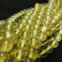 Lemon Quartz 6mm Round Beads