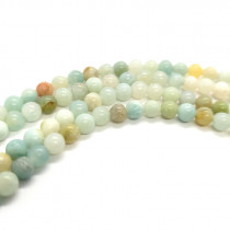 Multicolour Amazonite Irregular 4mm Round Beads
