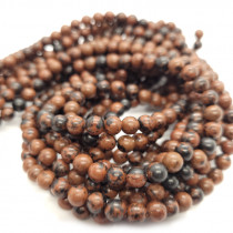 Mahogany Obsidian 6mm Round Beads